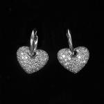 925 Silver heart earring