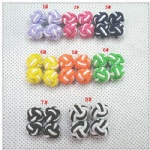 Silk knot cuflink with double color
