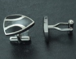 Shield shape cufflink